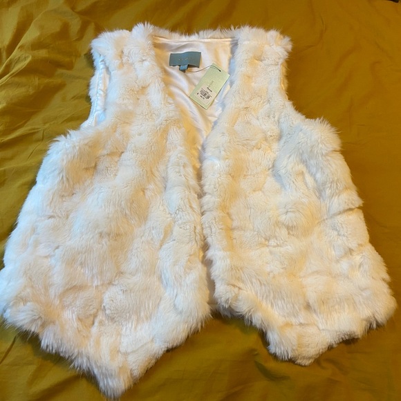 Skies are Blue Textured Faux Fur Vest - Picture 8 of 8